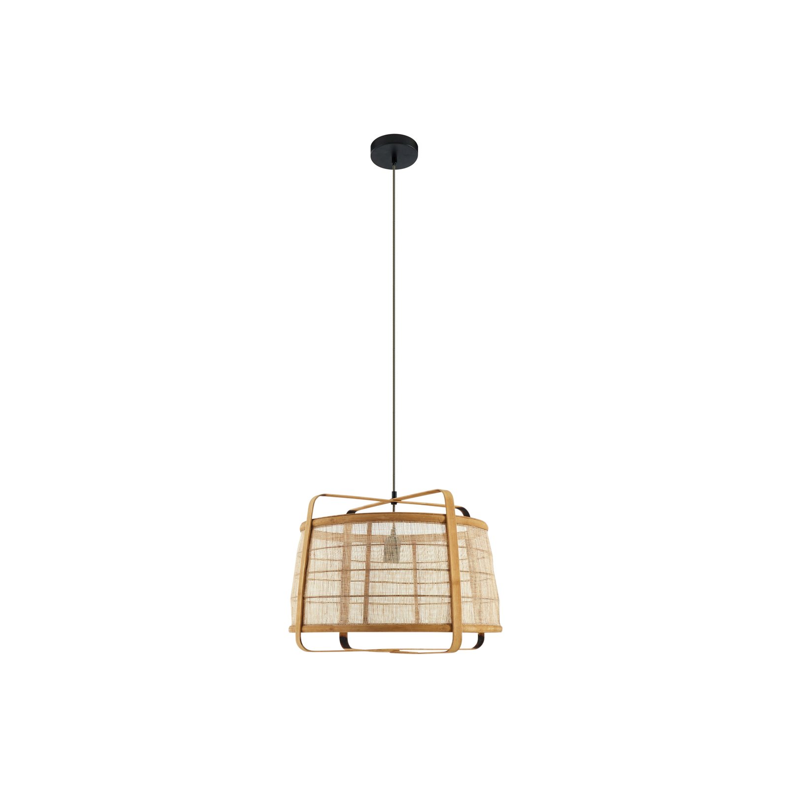 Viseća svjetiljka Lindby Liriana, bambus, željezo, Ø 45 cm, E27