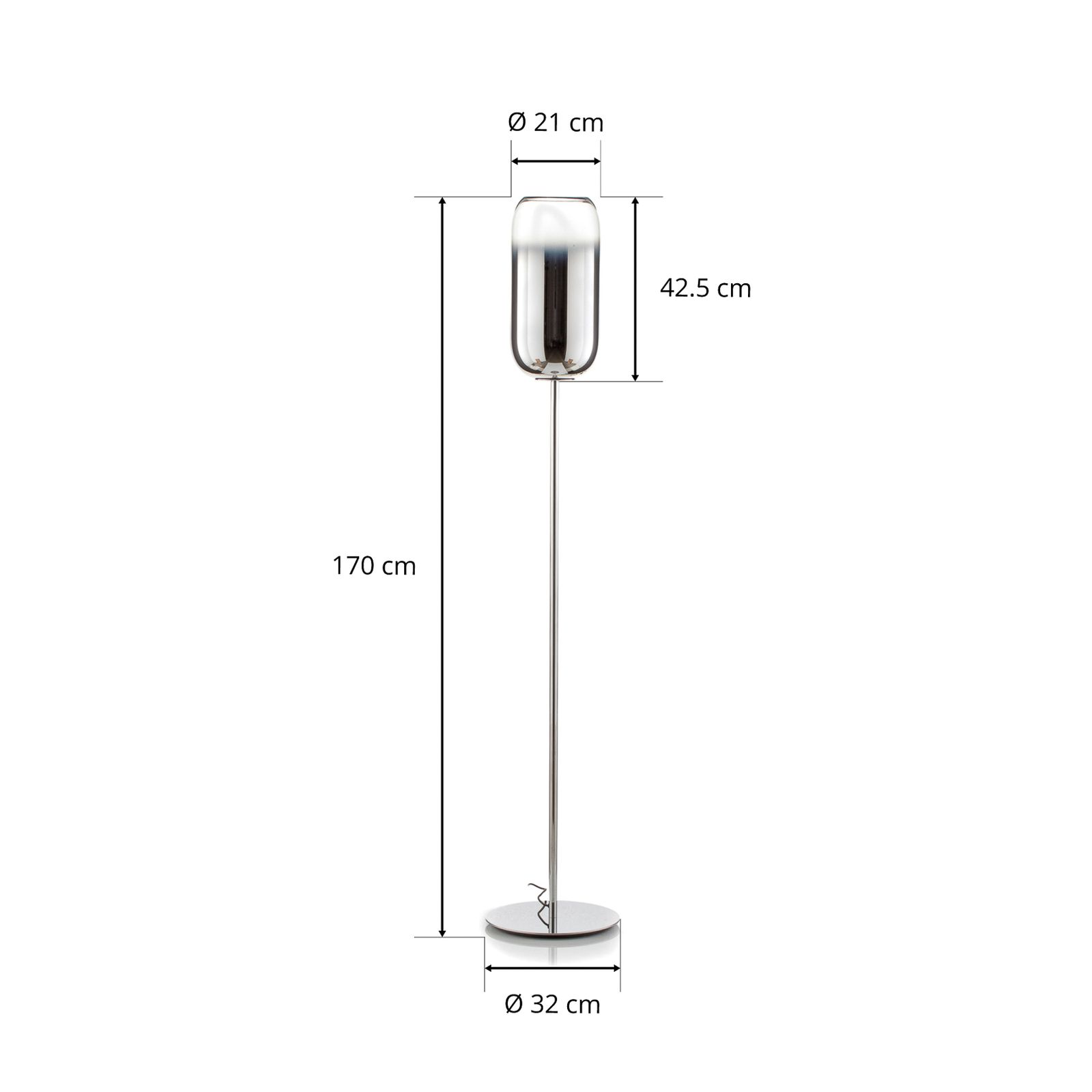 Gople Stehleuchte Silver - Artemide