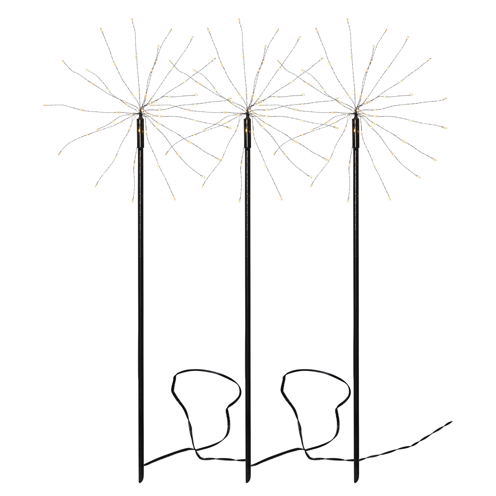 LED-dekolampe Firework Outdoor, 3-sett varmhvit