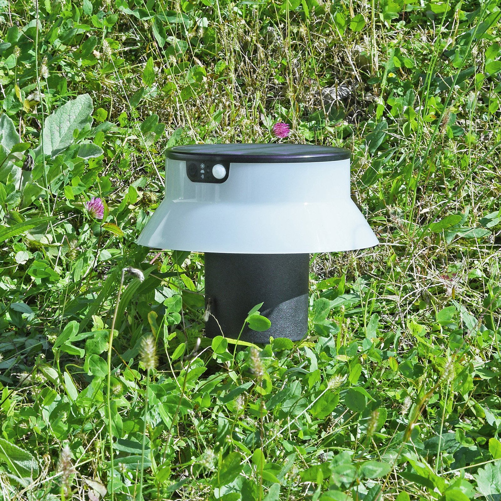 Lampe solaire LED Felice noire CCT avec piquet