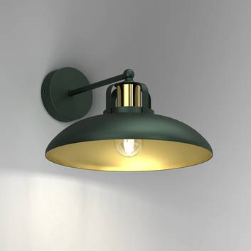 Wandlamp Felix, groen/goud