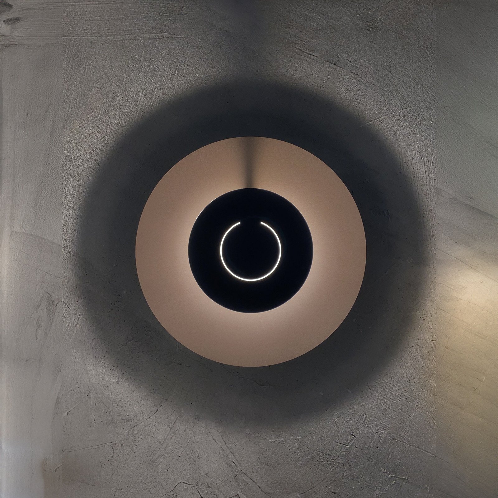 Aplică LED Knikerboker DoppioZero roz/gri Ø 30 cm - Hol - Design - roz vechi antracit - Metal