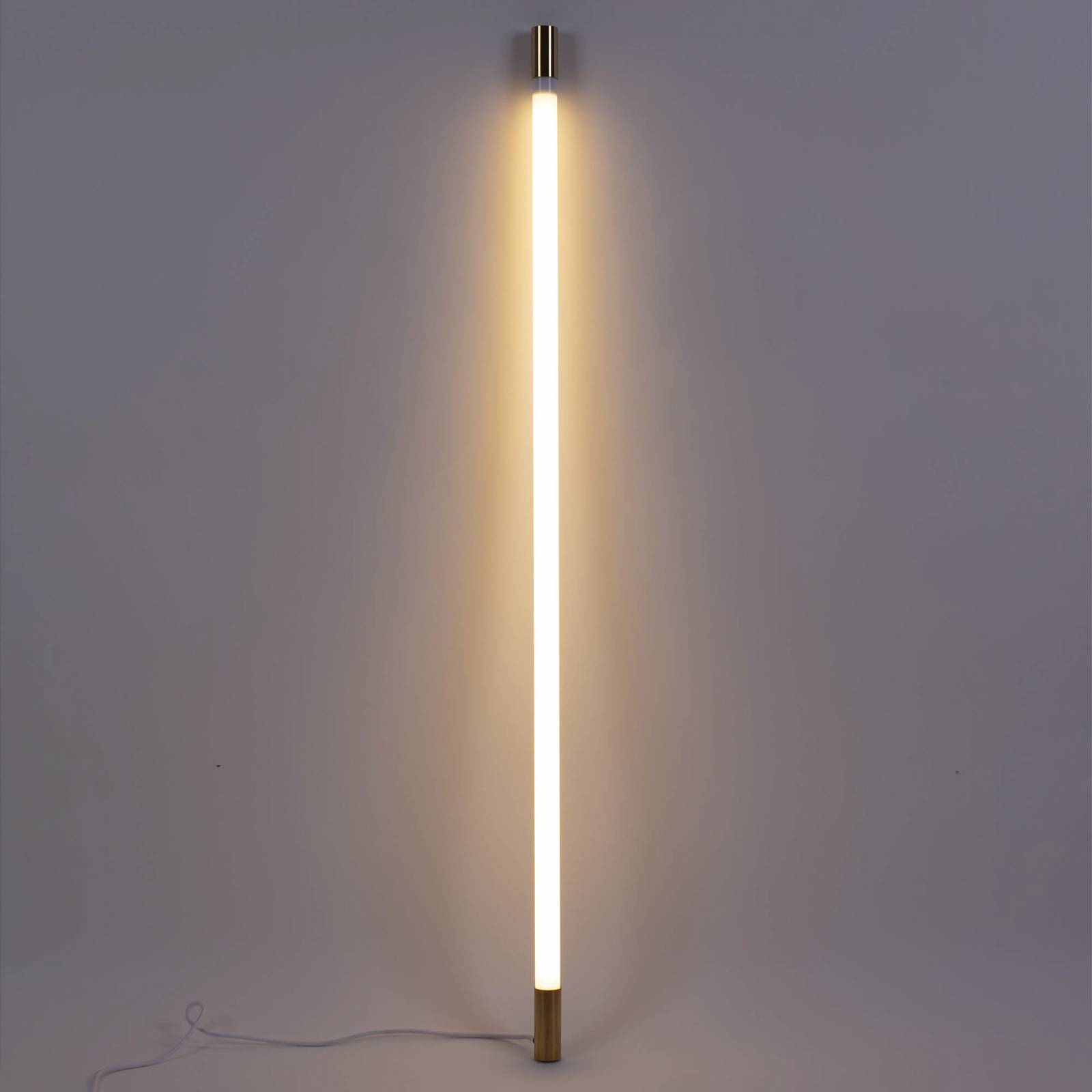 Seletti LED-vegglampe Linea Gold hvit