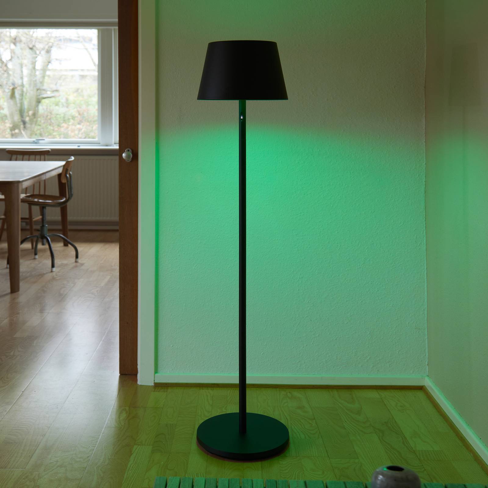 LOOM DESIGN oppladbar LED-gulvlampe Modi CCT RGB svart