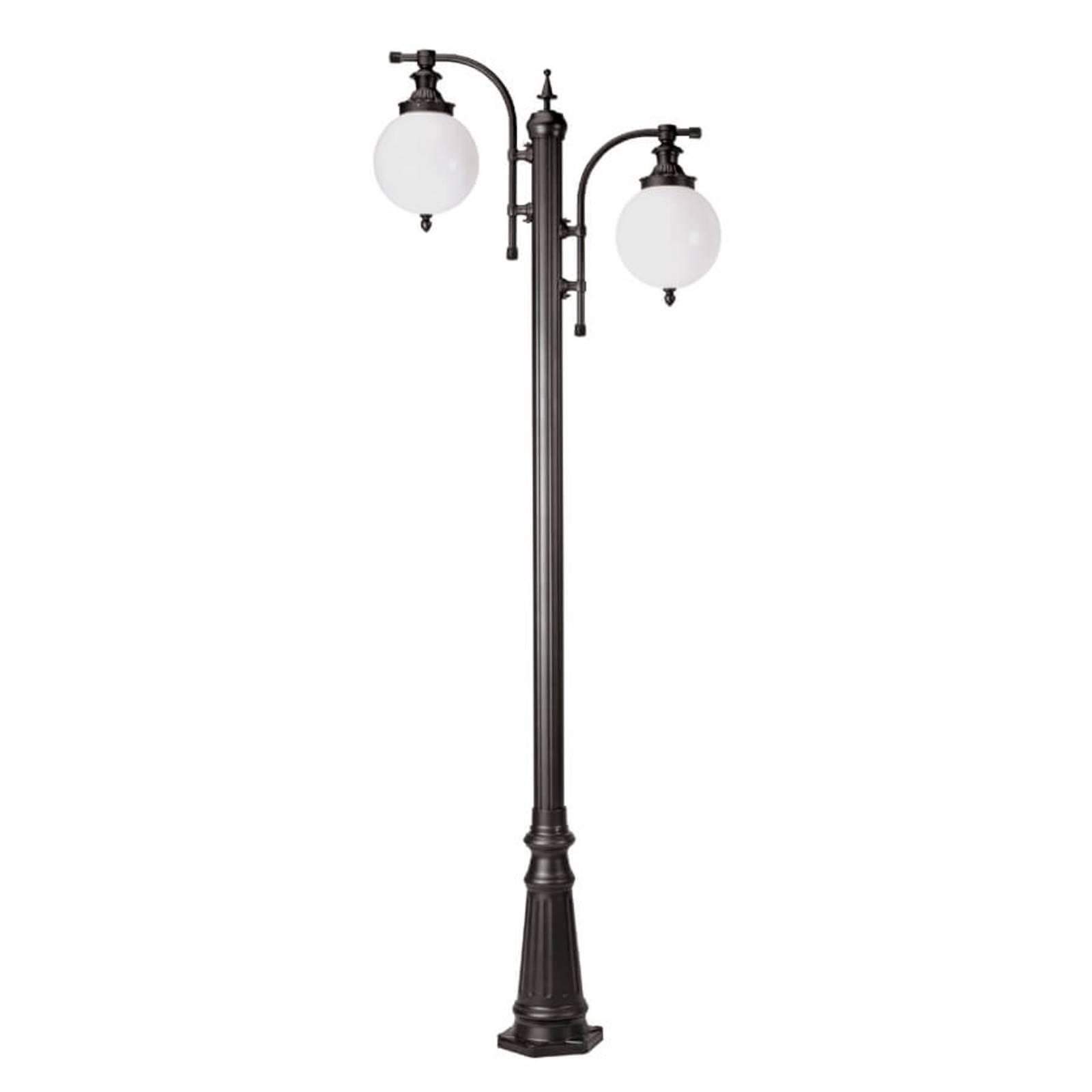 Lampadaire Madeira anthracite à 2 lampes