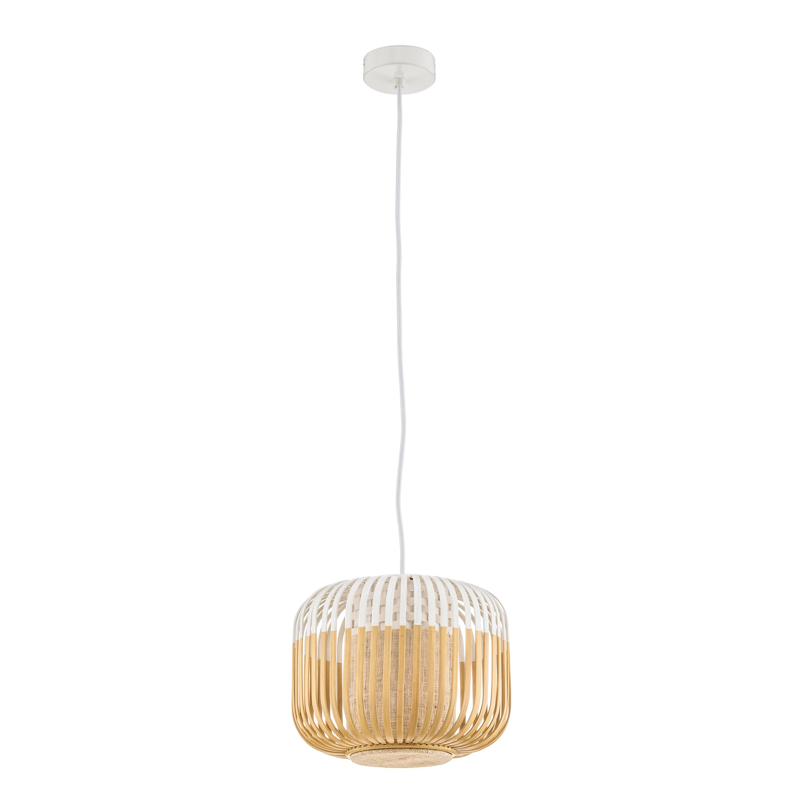 Suspension Forestier Bamboo XS, Ø 27 cm, blanc
