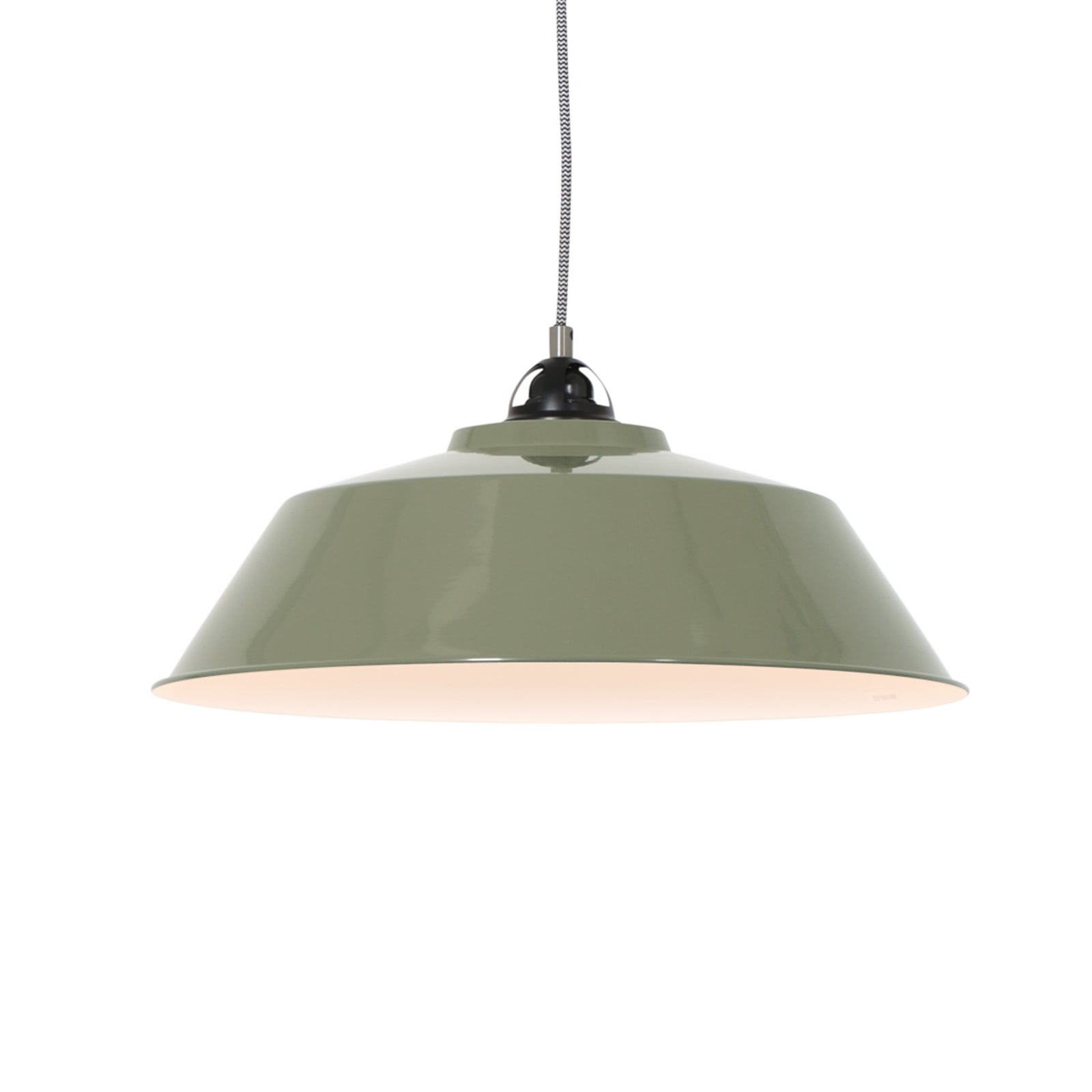 Suspension Nove, verte, intérieur blanc, métal, E27