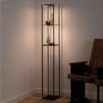 Paul Neuhaus Candeeiro de pé LED Contura, preto, metal, 140cm