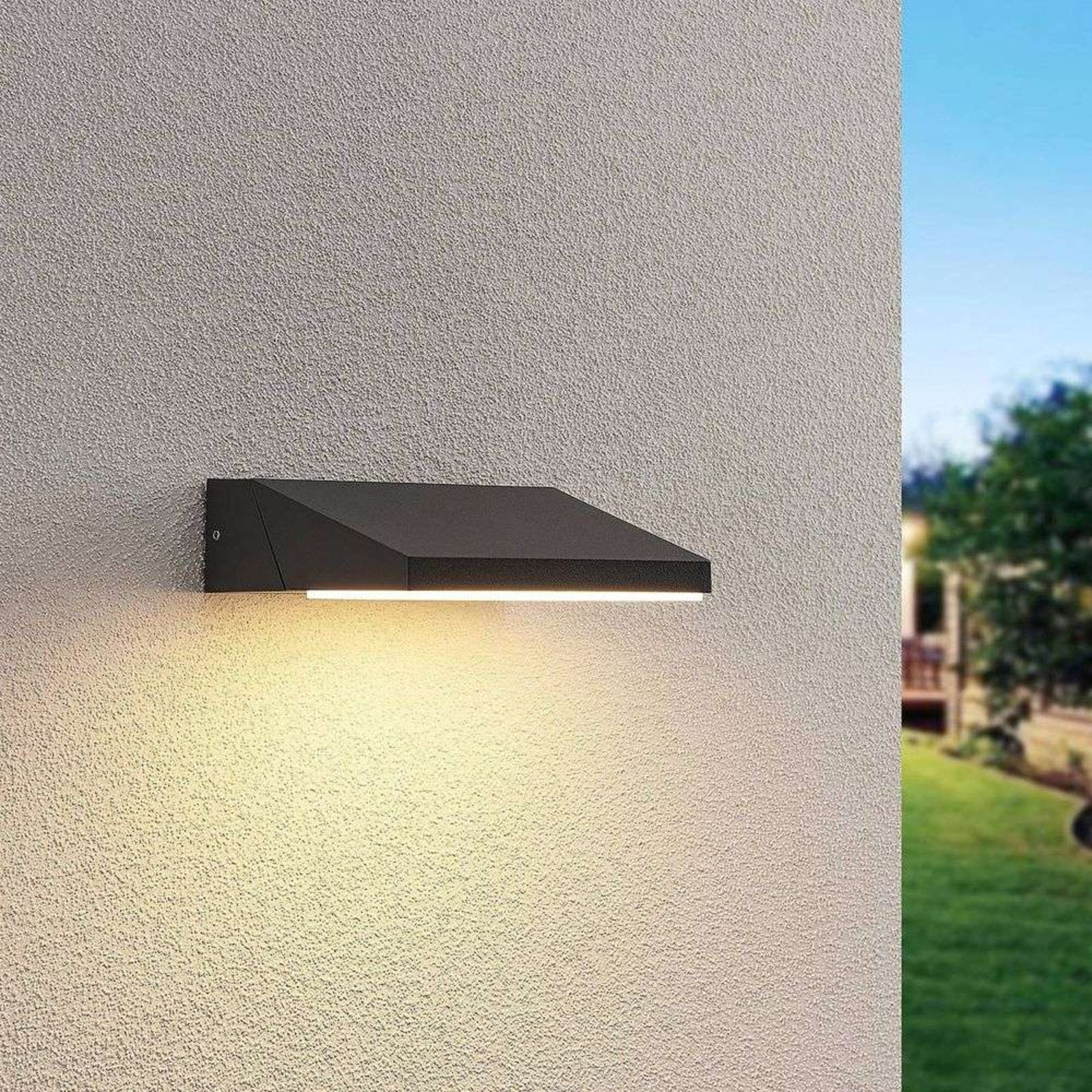 Auda LED Venkovní Nástěnné Svítidlo Anthracite - Lucande