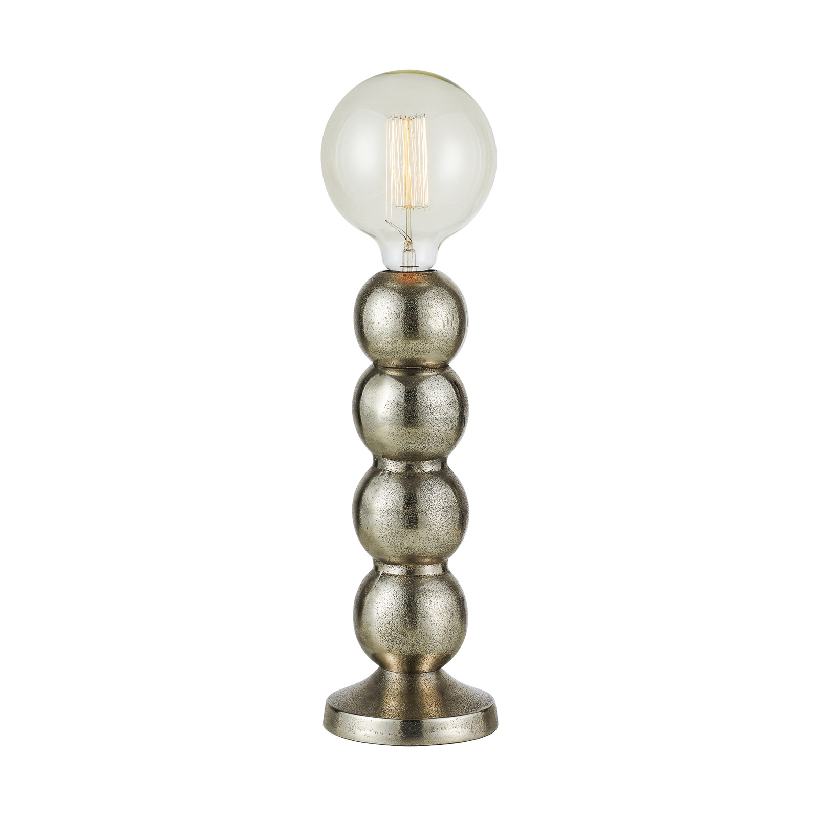 Lampe à poser Gong, argenté, métal, hauteur 33 cm