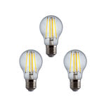 3-pack Bombilla LED 4W (470lm) Transparente CRI95 Regulable E27 - e3light