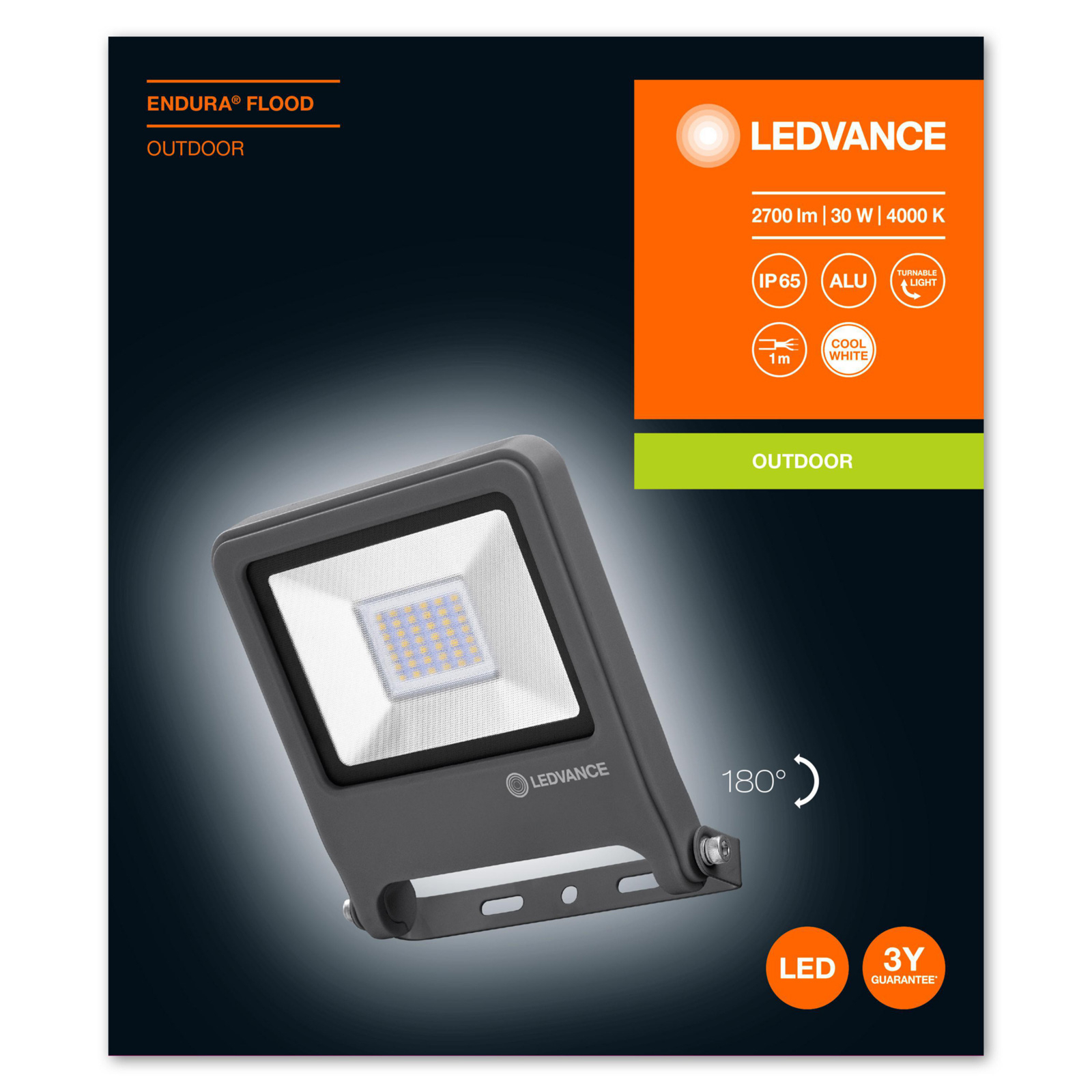 LEDVANCE Projetor de exterior Endura 840 DG 30W