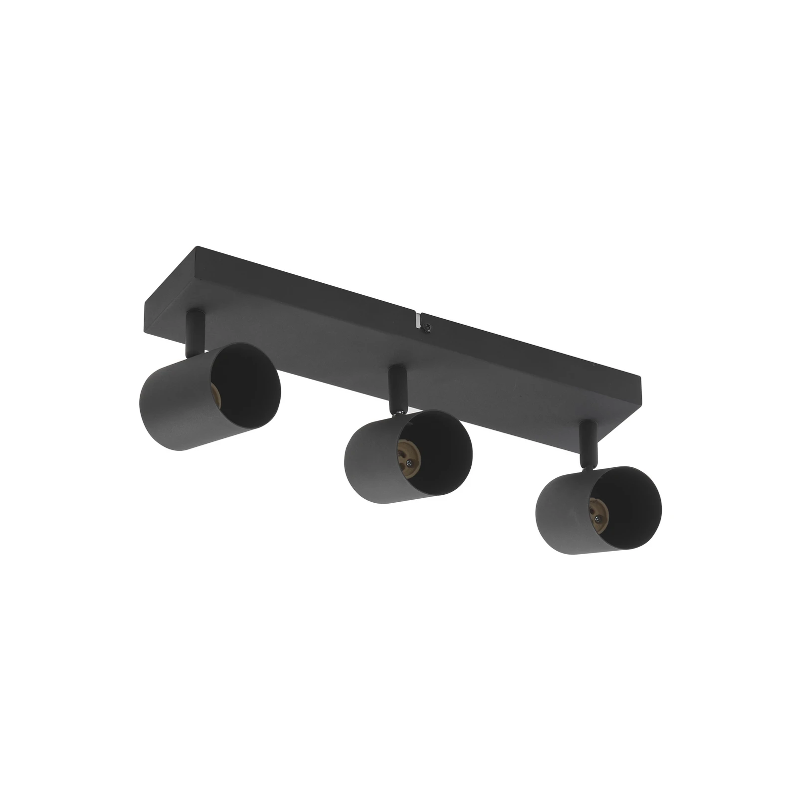 Lindby griestu prožektors Jorell, 35 cm, melns, 3 gaismas, metāls