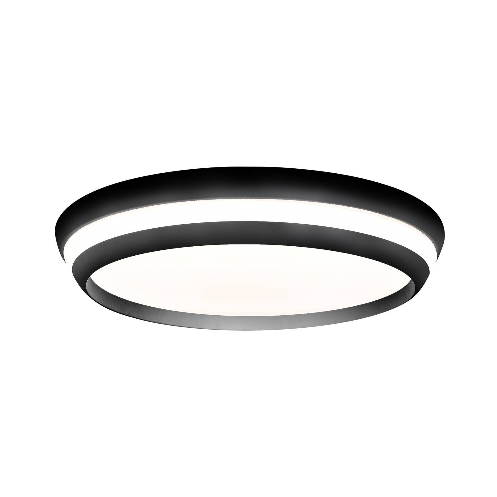 Plafonnier LED Cepa, RGBW et CCT, noir, Ø 45 cm