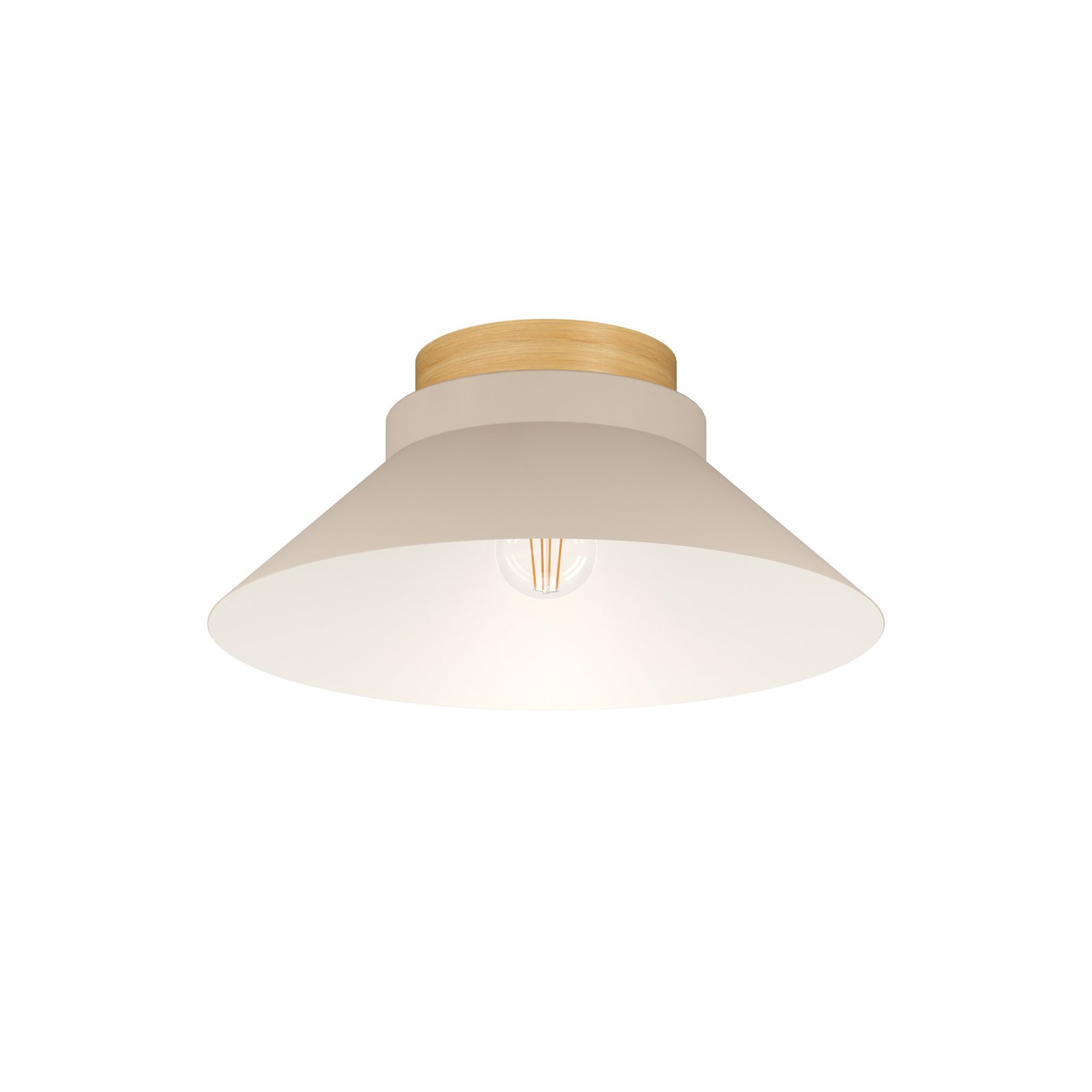 Candeeiro de teto Moharras, areia com pormenor em madeira