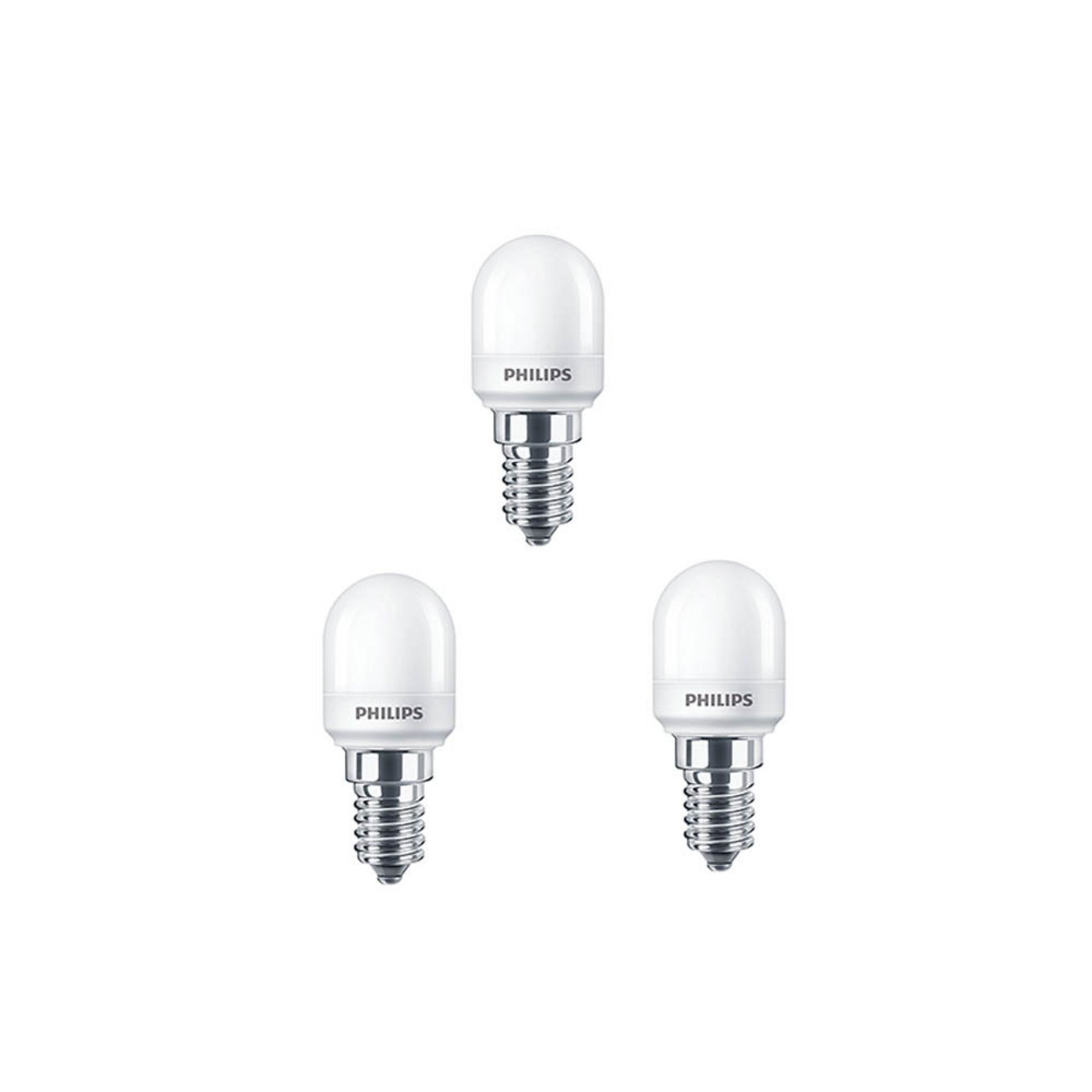 3-pack Bec LED 1,7W Plastic (150lm) Køleskabs Bec E14 - Philips