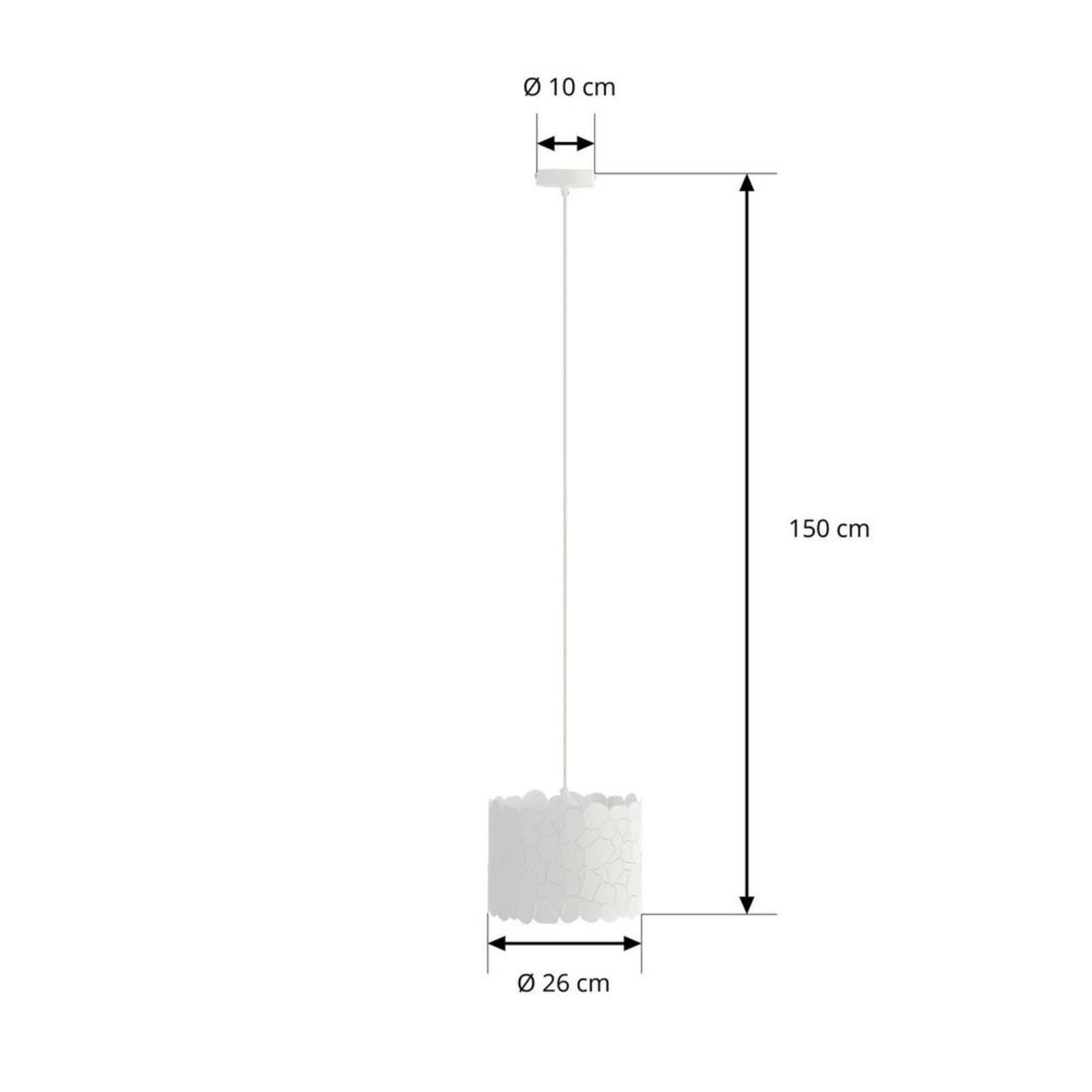 Aralena Hanglamp Wit - Lindby