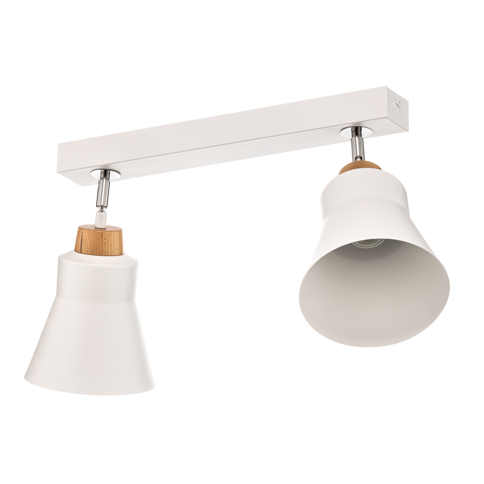 Plafondlamp Wood, 2-lamps, wit