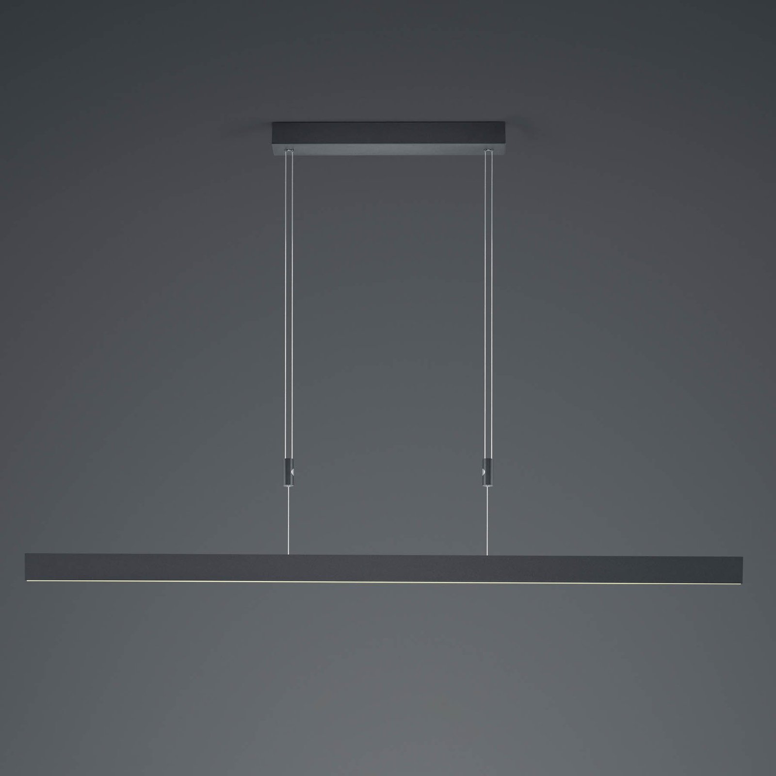 LED-hengelampe Delta, 130 cm, svart