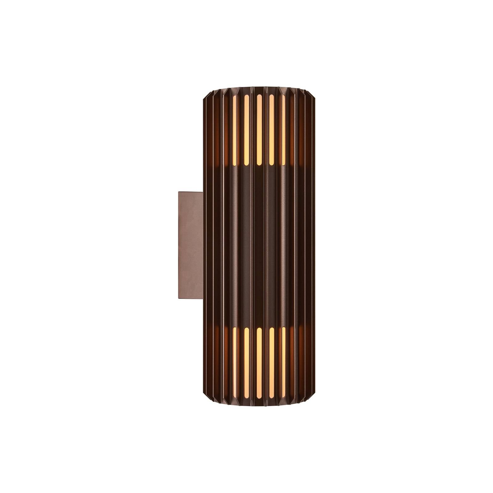 Außenwandlampe Aludra Double Seaside Alu braun 2-flg.