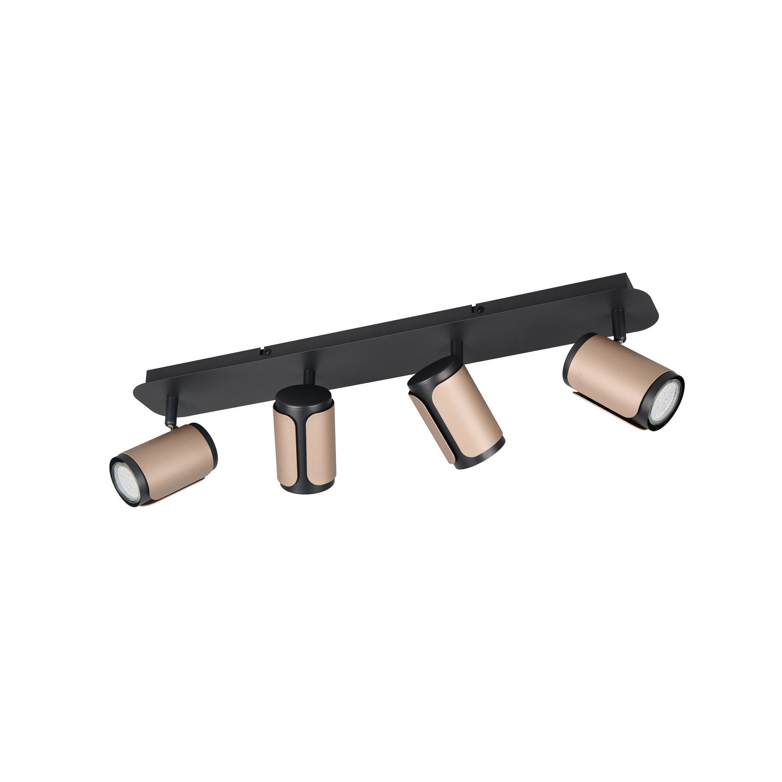 Deckenstrahler Gillan, coffee, 4-flammig, Metall, GU10