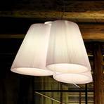 Viseća lampa Modo Luce Florinda plisirana bijela s 3 žarulje