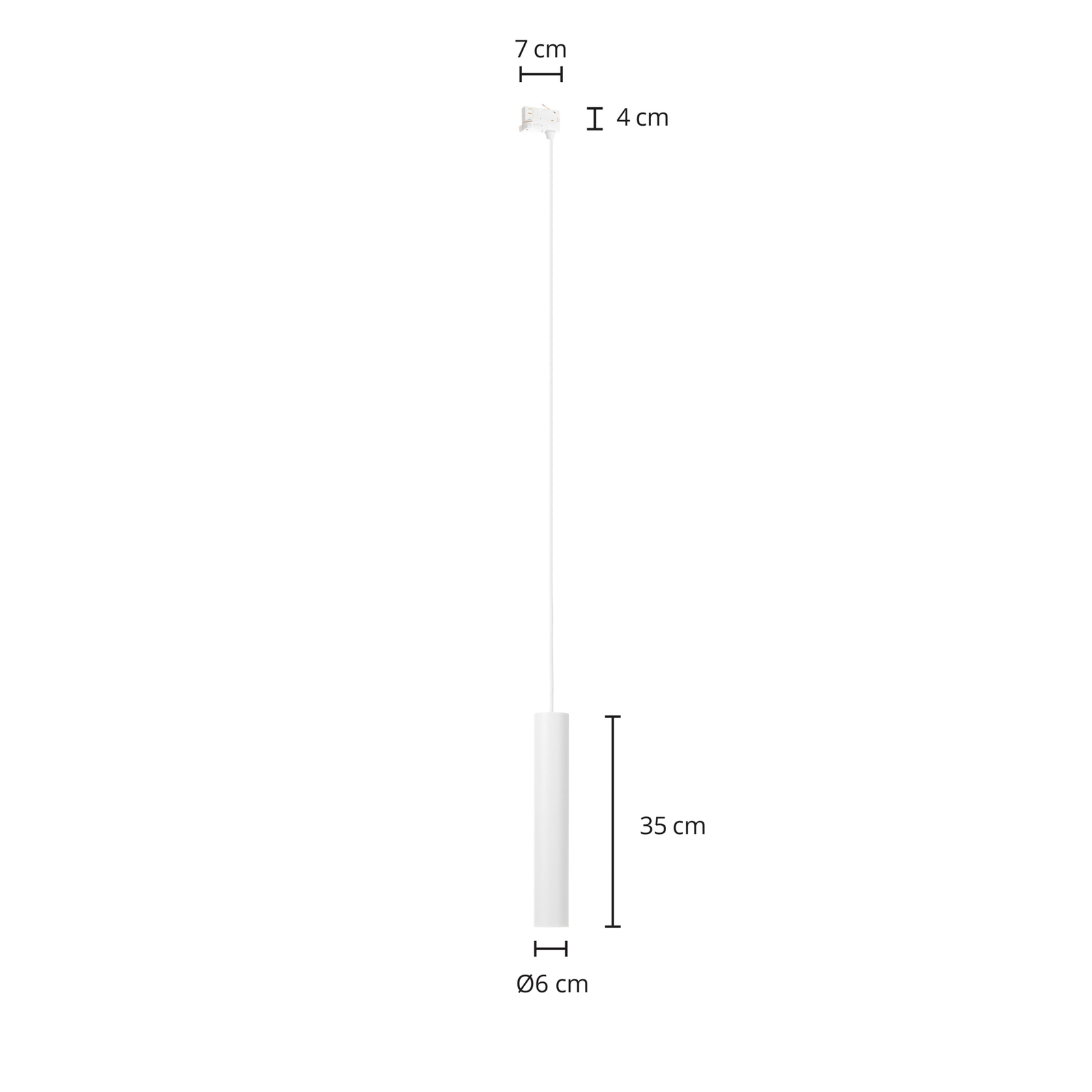 Arcchio Ejona skinnpendel hvid GU10 6/35cm