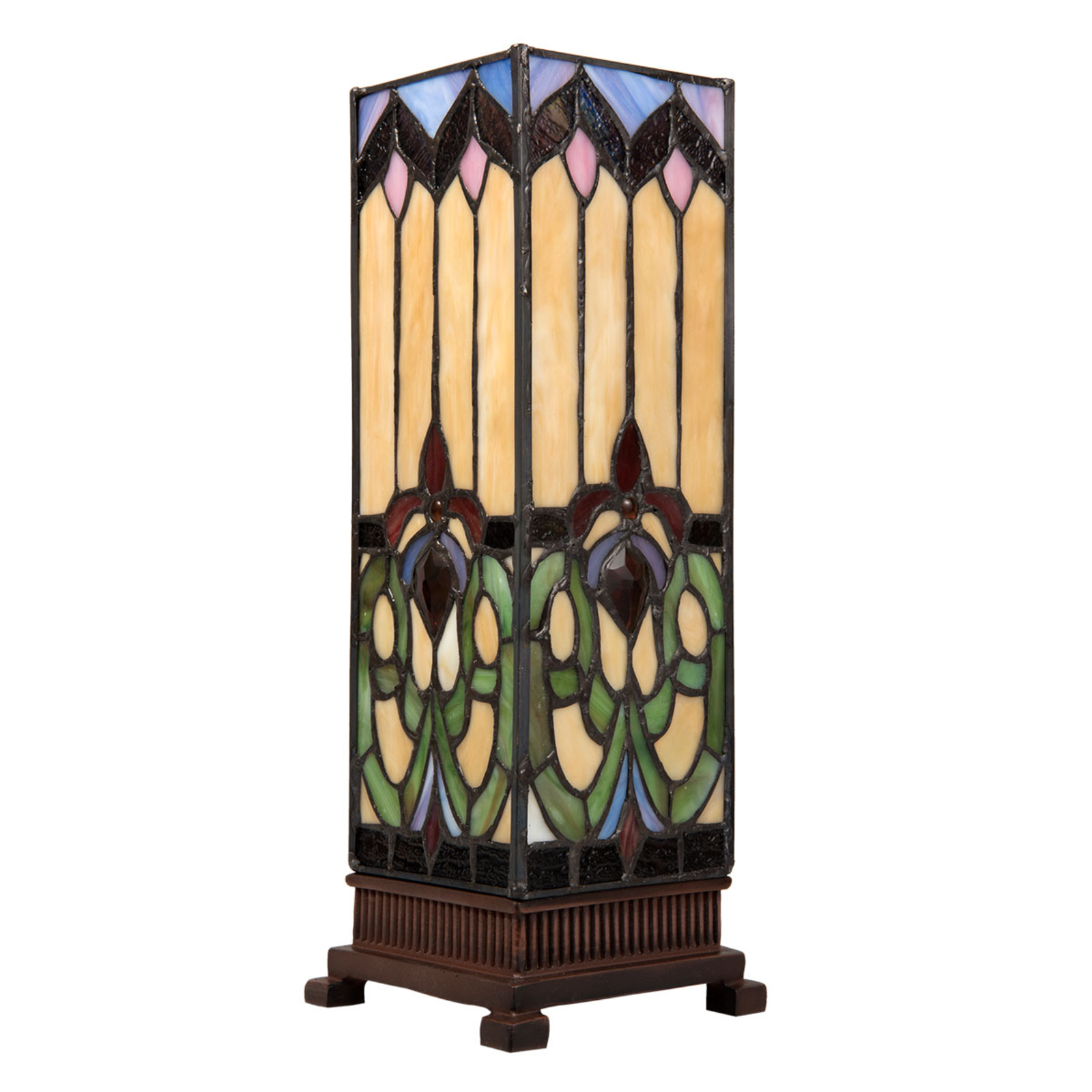 Stolna lampa 5906 sa šarenim staklenim sjenilom