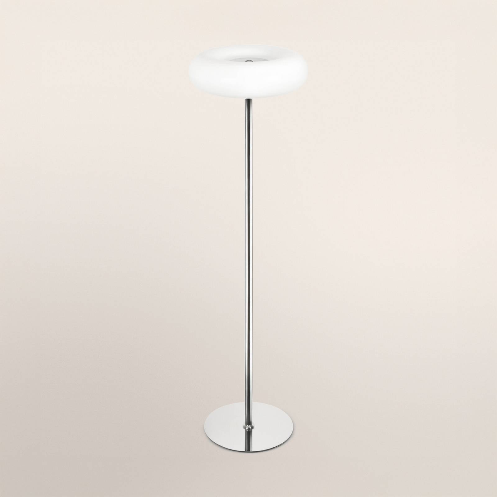 Lampa stojąca LED OSRAM Decor Lunea, biała/chromowana, 146 cm, regulacja CCT