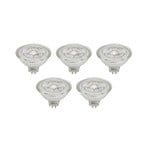 Prios GU5.3 LED bulb 4.3W 345lm 36° clear 830 set of 5