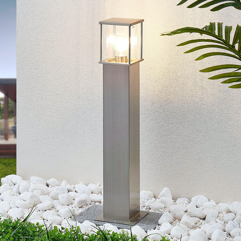 Borne lumineuse Caspa acier inox, carrée