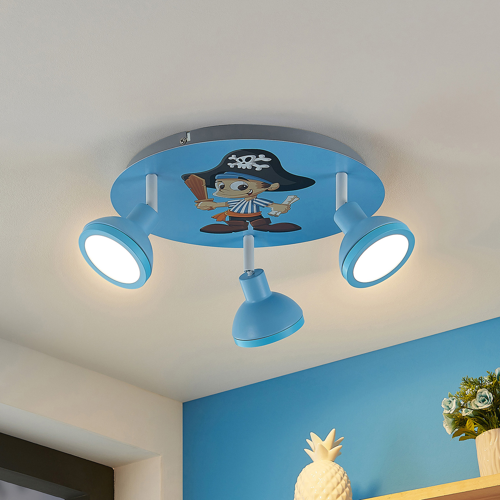 Lindby Roxas children's ceiling light, Pirate