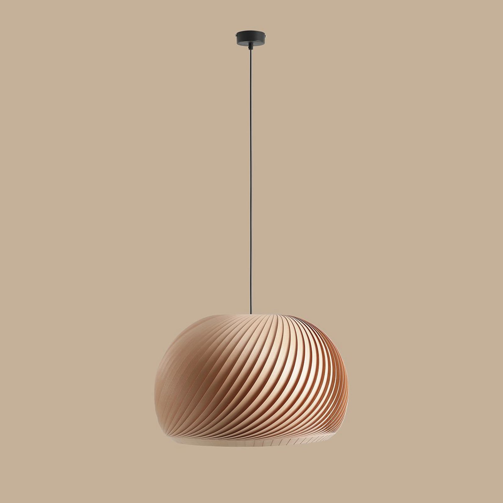 Żyrandol Janne, drewno bukowe, średnica 53 cm, E27 – ALDEX