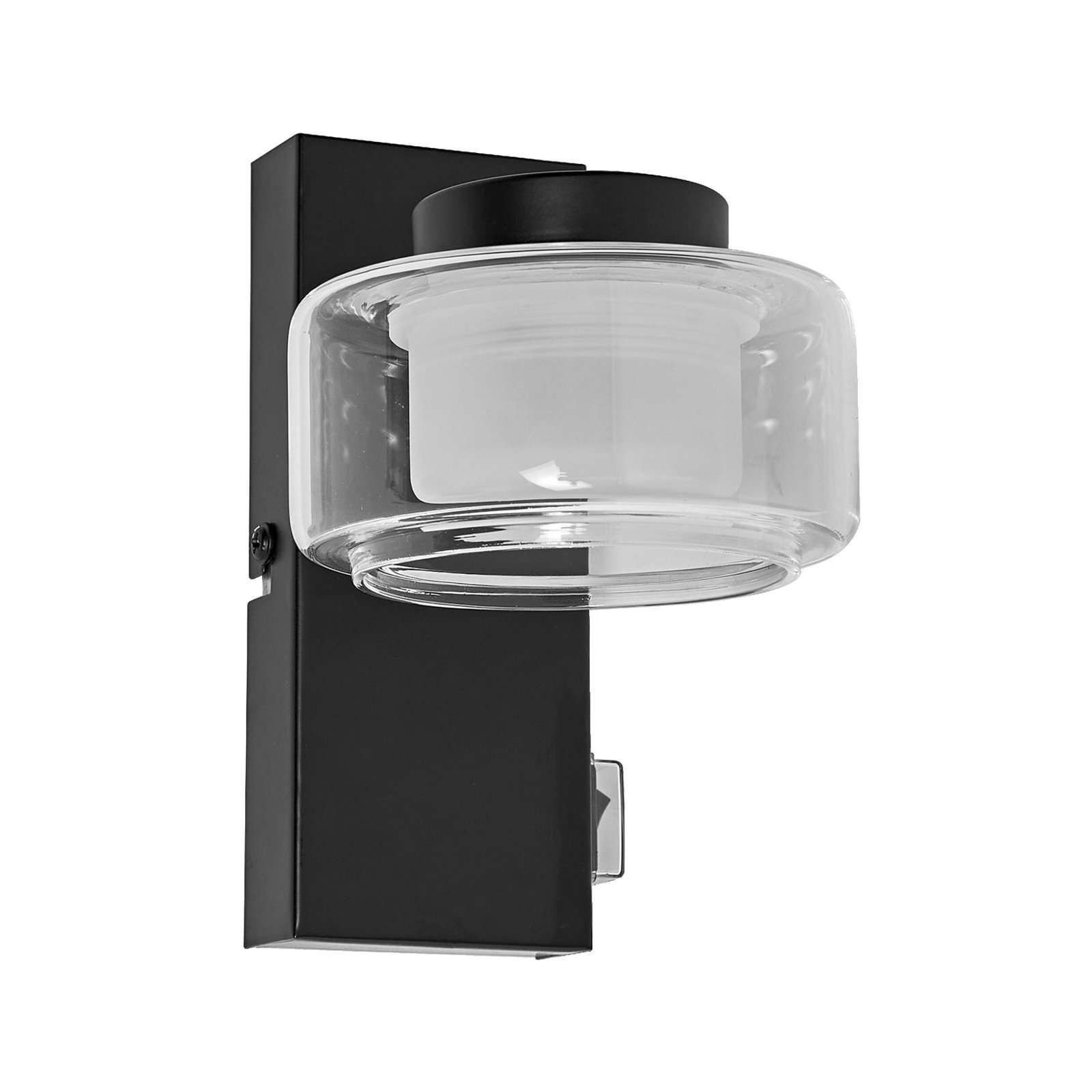 LEDVANCE LED sienas lampa Orbis Flame, 1 gaisma, melna, IP44