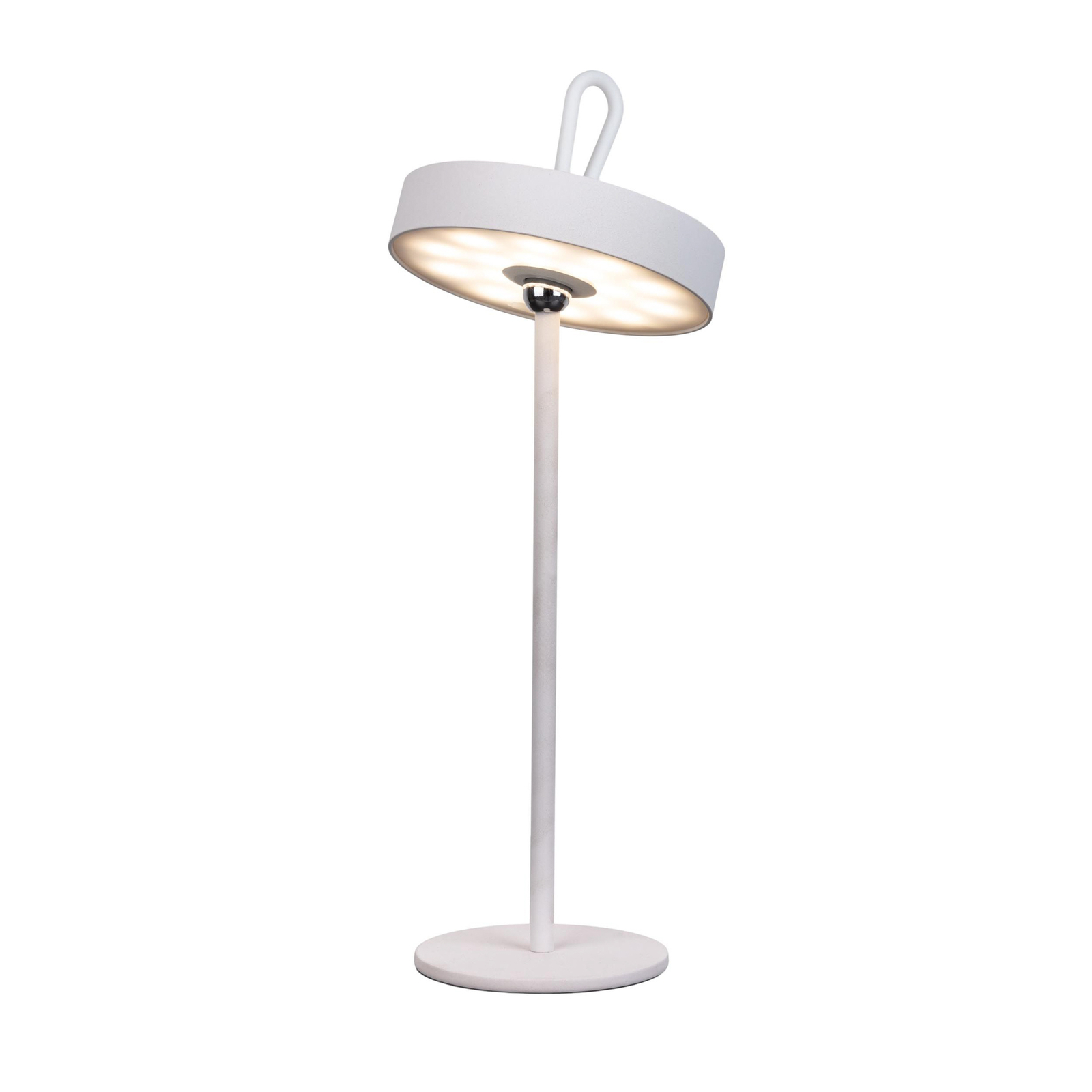 Ella LED battery table lamp, magnetic, white