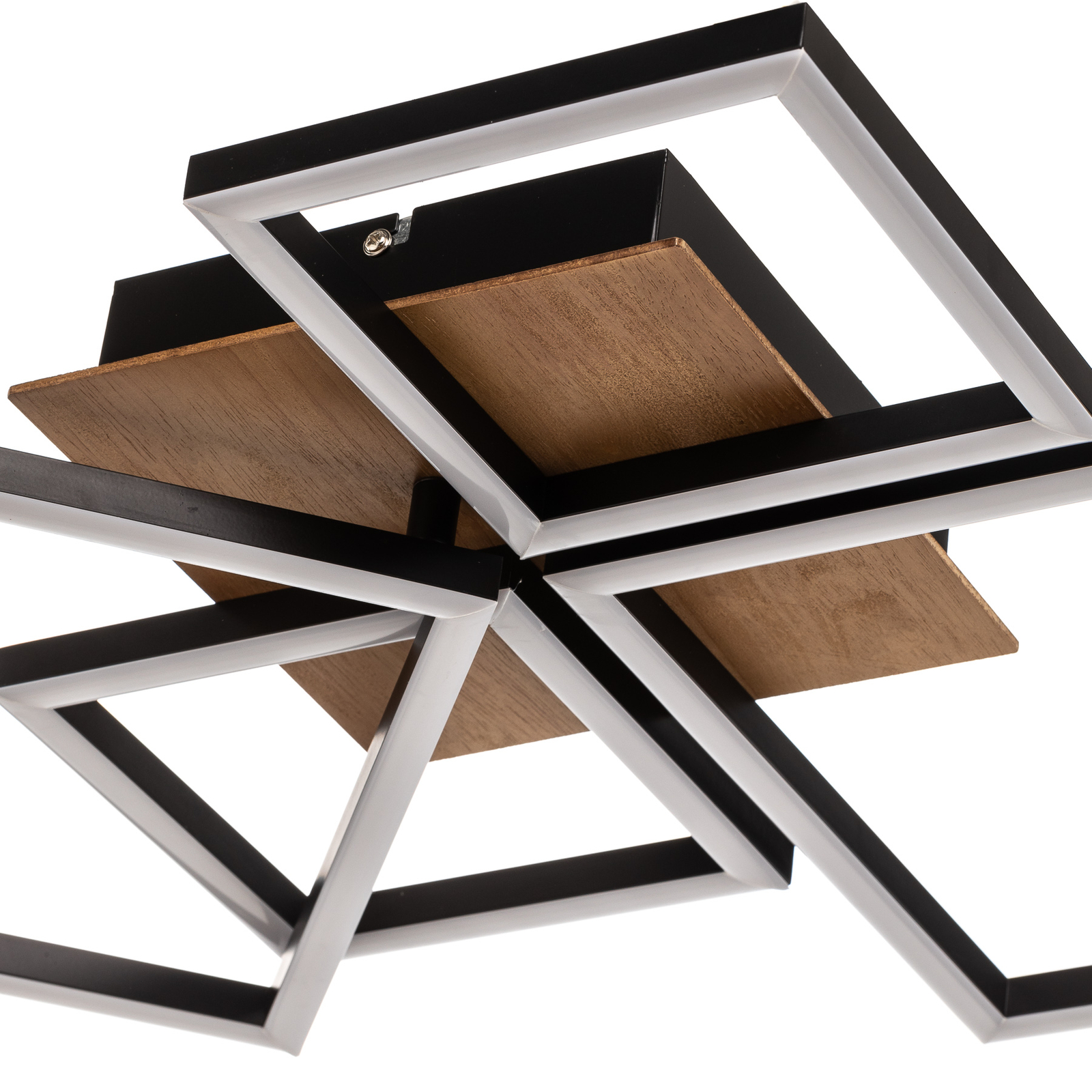 Lampa sufitowa LED Frame, Step dim, 4-pkt. drewno