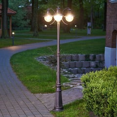 Lindby ulkovalaisin Eddie, 198 cm, ruoste, metalli, IP44, E27
