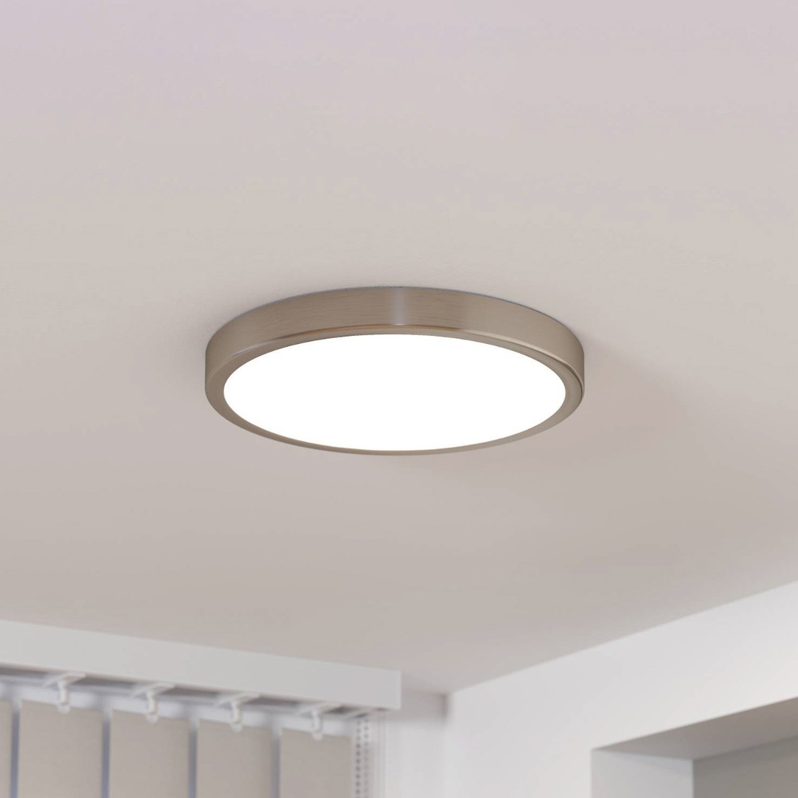 LED-Anbaupanel Fueva 5 IP20 830 nickel Ø28,5cm