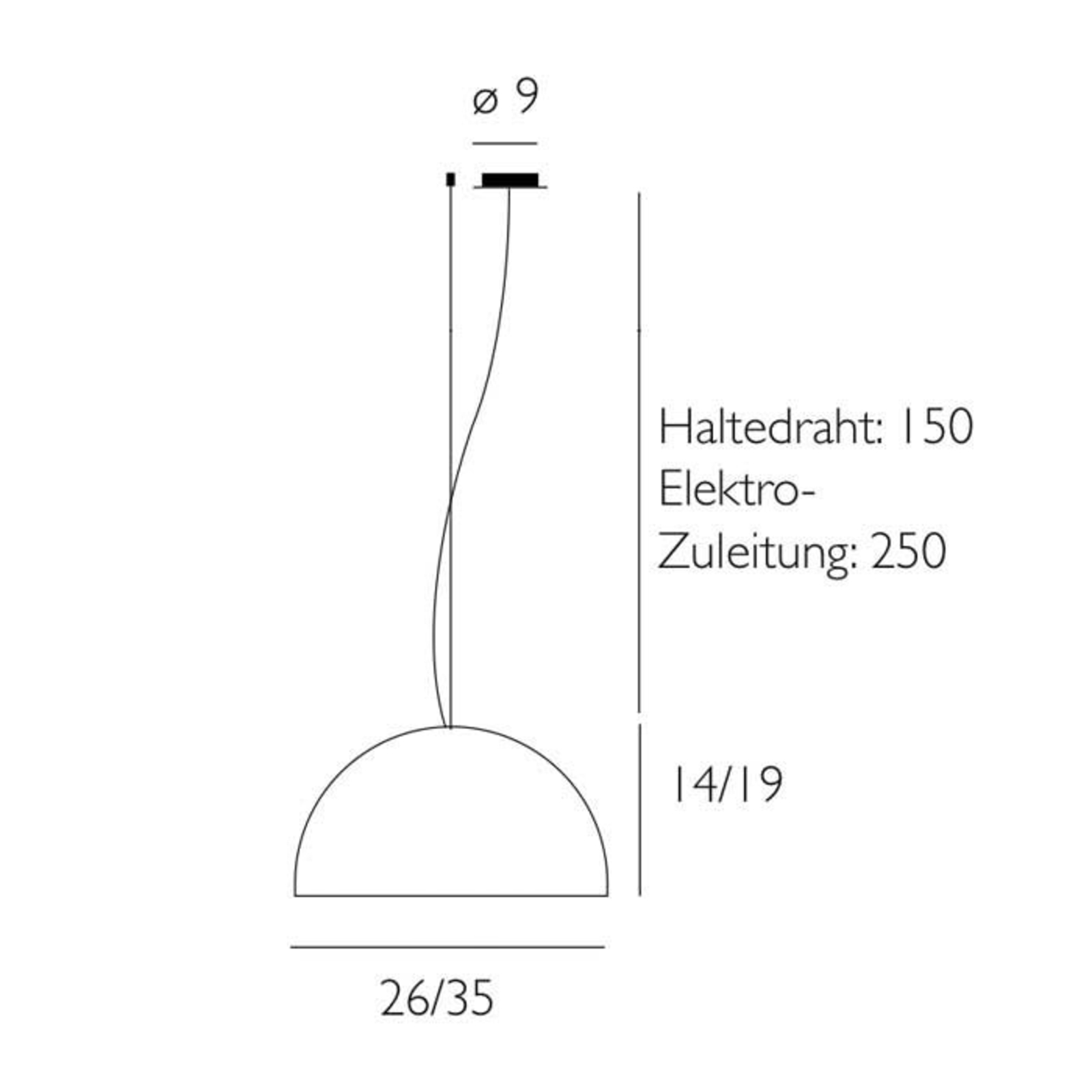 BOWL hanglamp, 1-lichts hanglamp, 35 cm