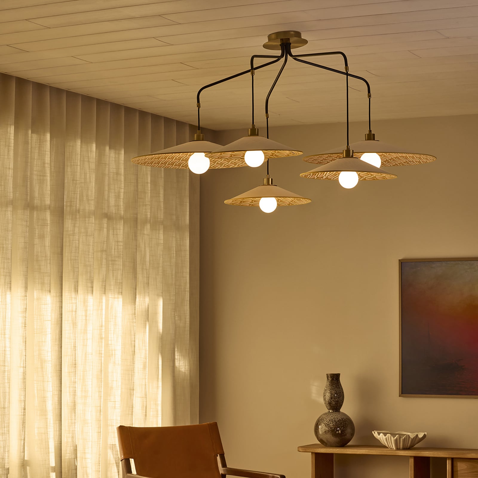 Lampada a sospensione Gatsby, myra, a 5 luci - MARKET SET