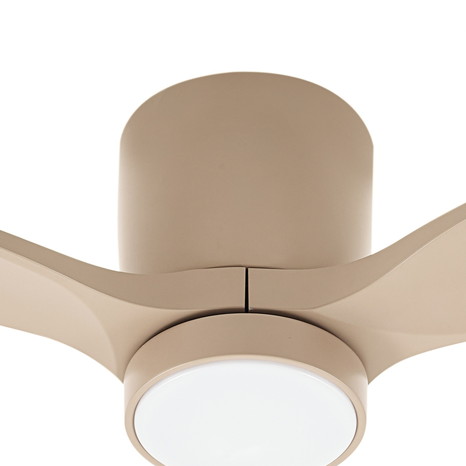 Lucande LED-takfläkt Sorin, beige, DC, tyst