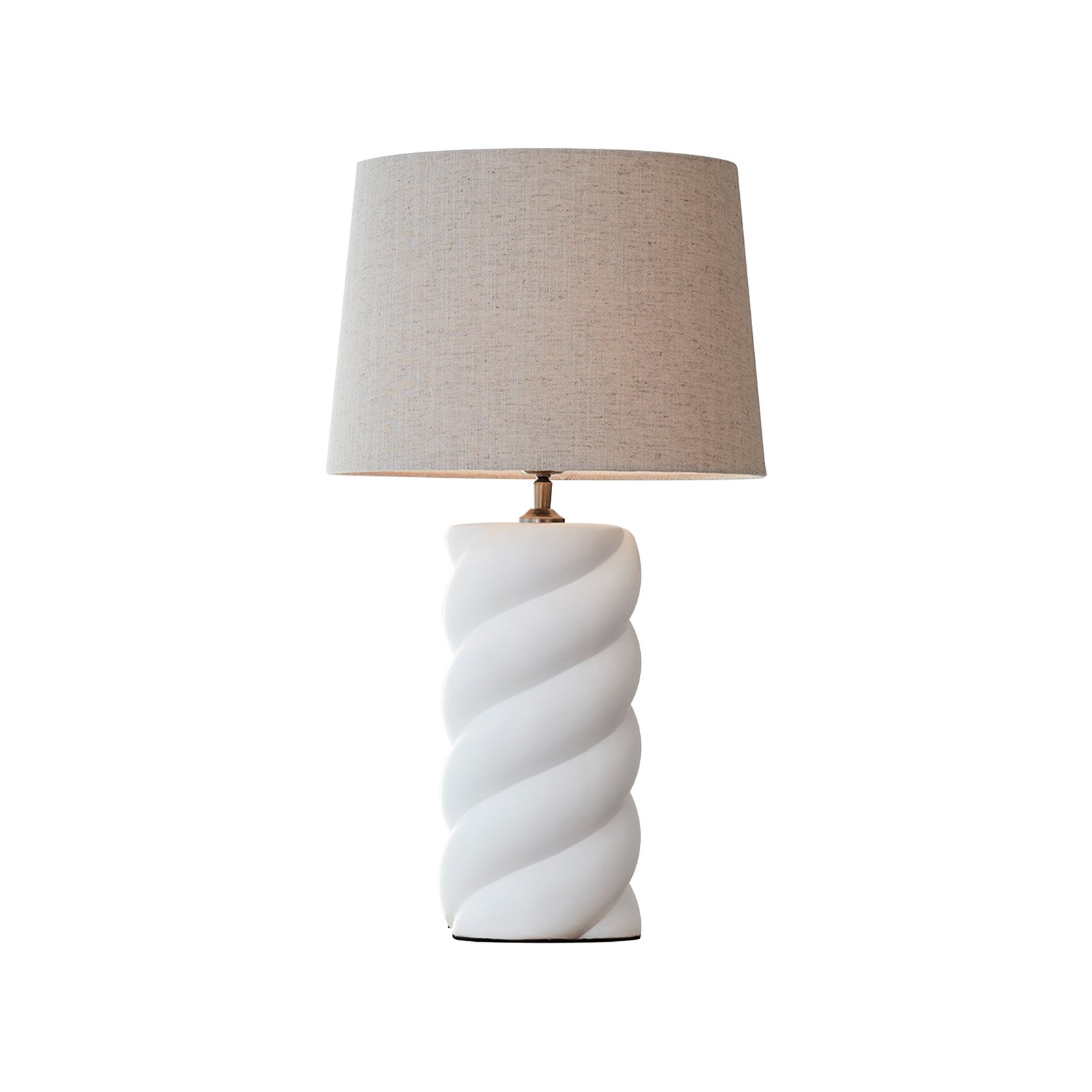 PR Home Spin table lamp Ø 30 cm brown ceramic base