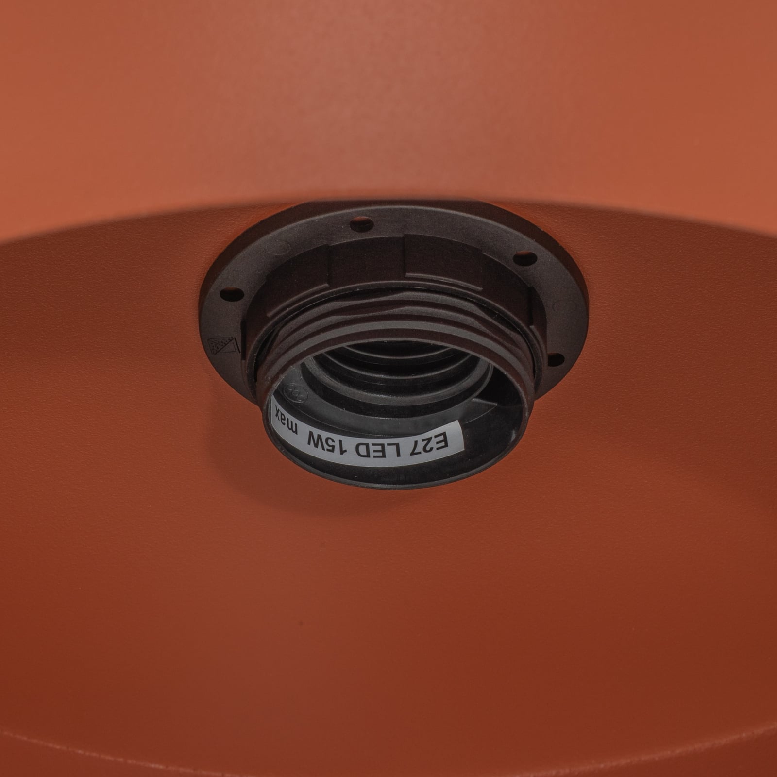 Lampă suspendată Vitrum rotundă, roșie, cilindrică, Ø 27 cm