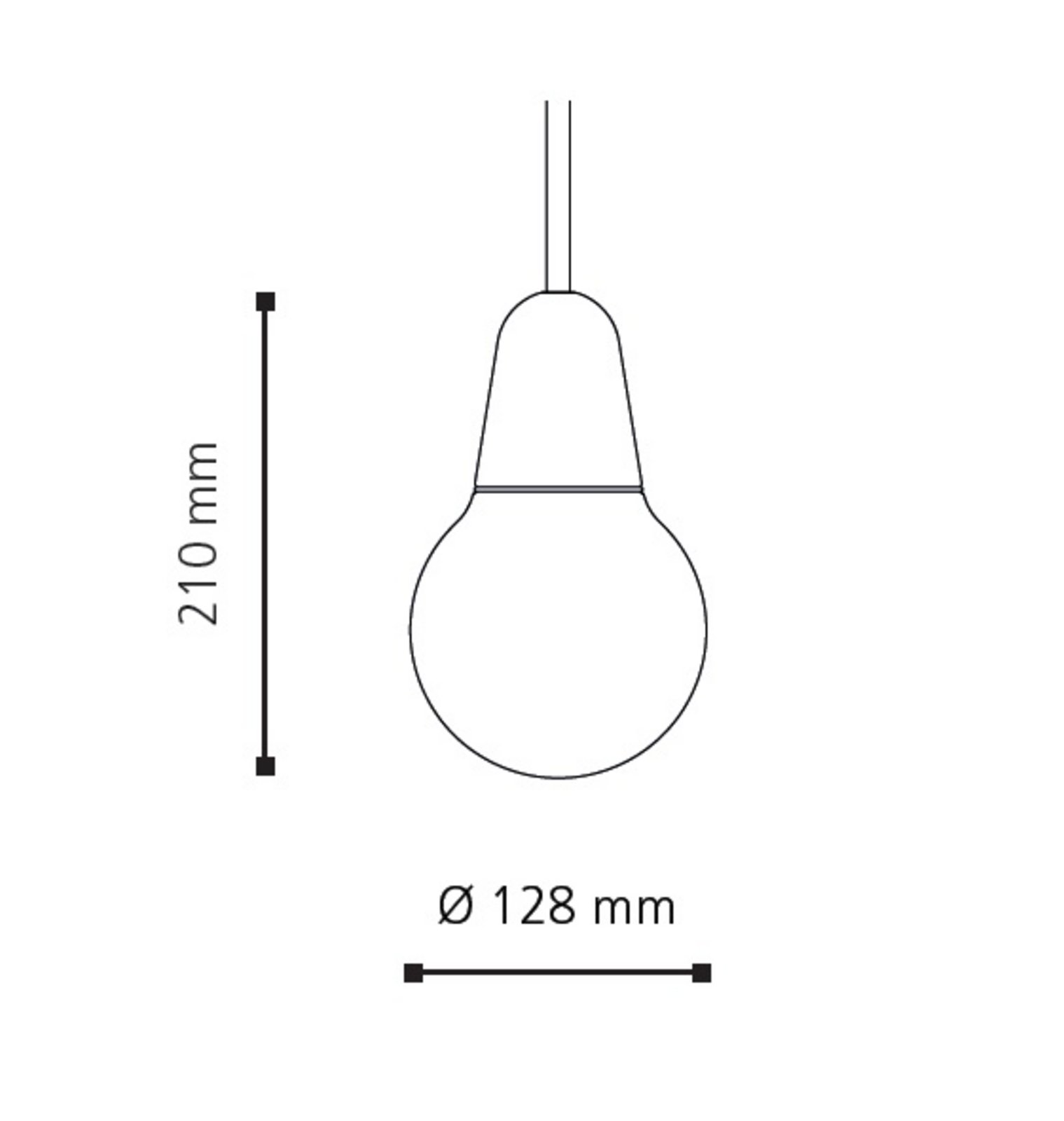 Glass pentru Bulb Fiction Lustră Pendul P1 - Fritz Hansen