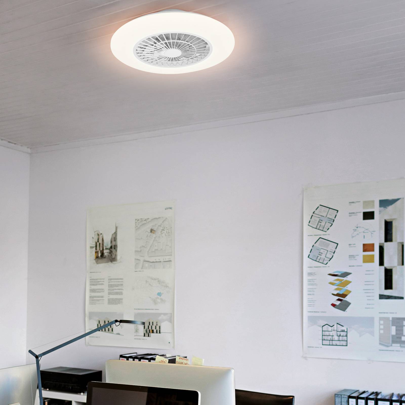 Image of LEDVANCE SMART+ WiFi ventilateur plafond LED Round 4058075572553