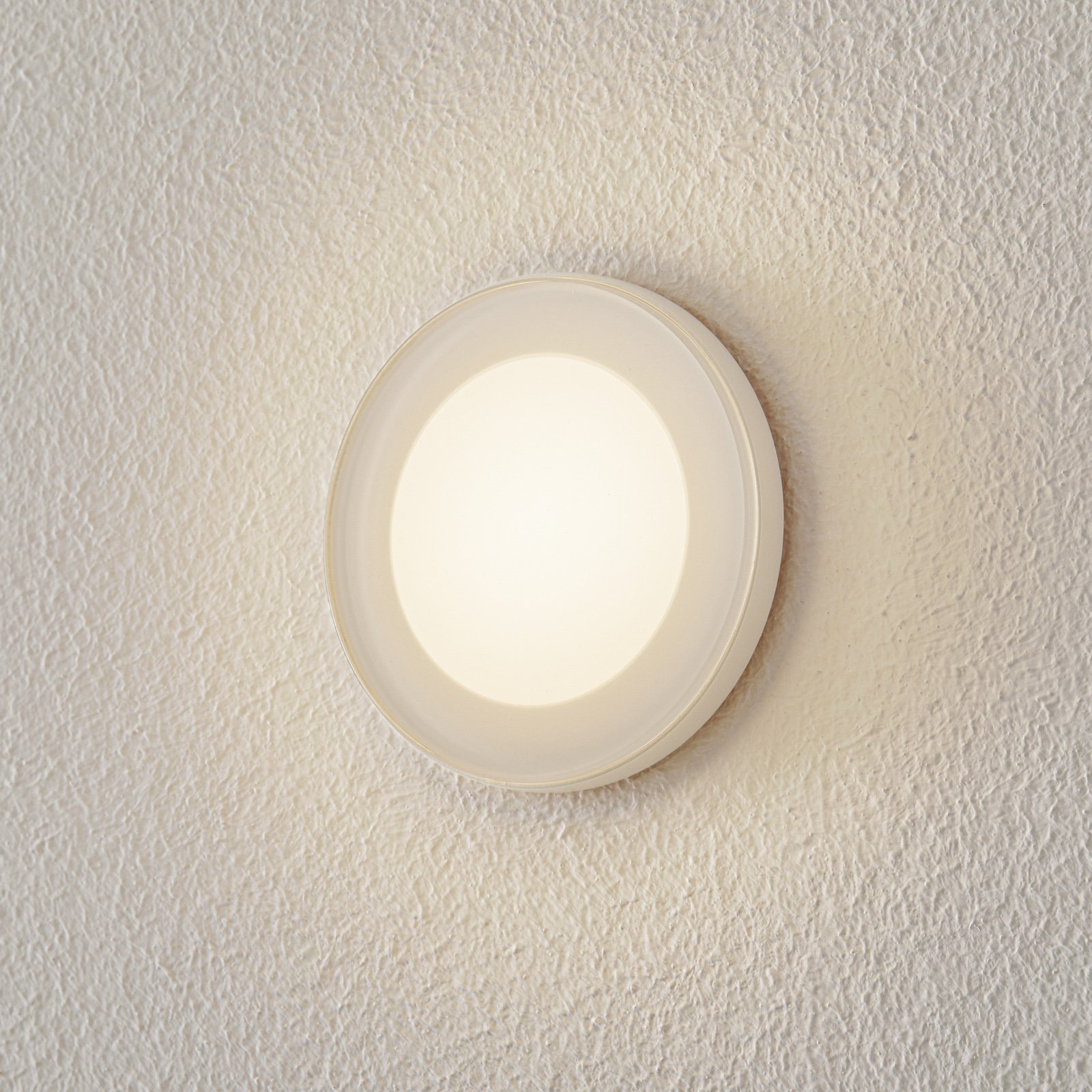 BEGA Accenta LED recessed wall lamp, round, outer ring