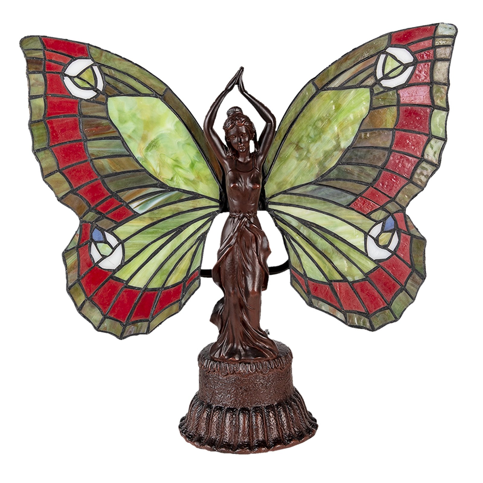 Stolová lampa 5LL-6085 Motýľ v štýle Tiffany