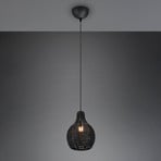 Sprout pendant light made of rattan, 1-bulb