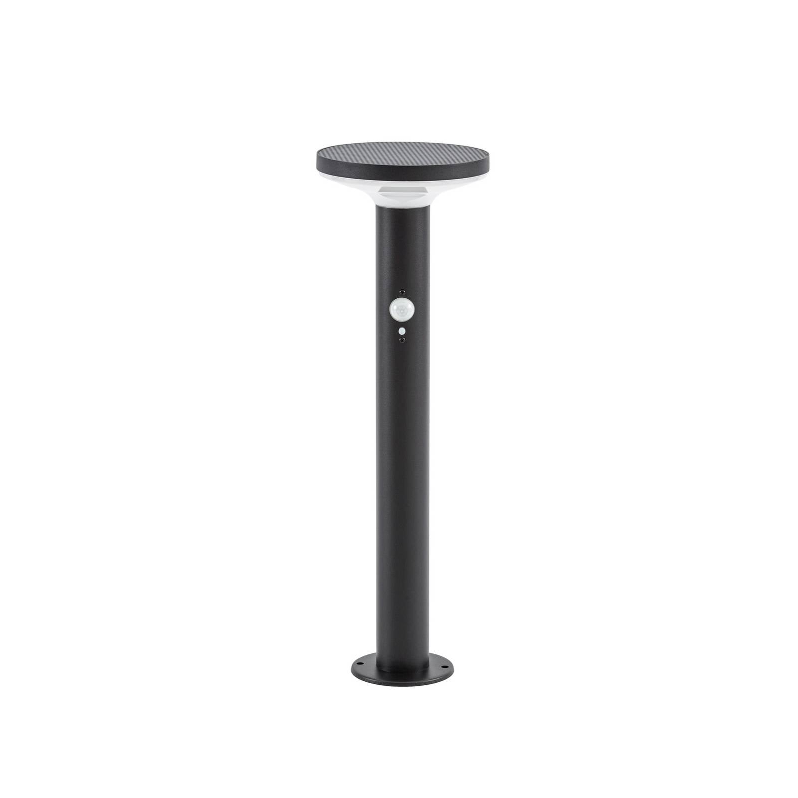 Prios LED-Solarsockelleuchte Kalen, schwarz, 50 cm, Sensor