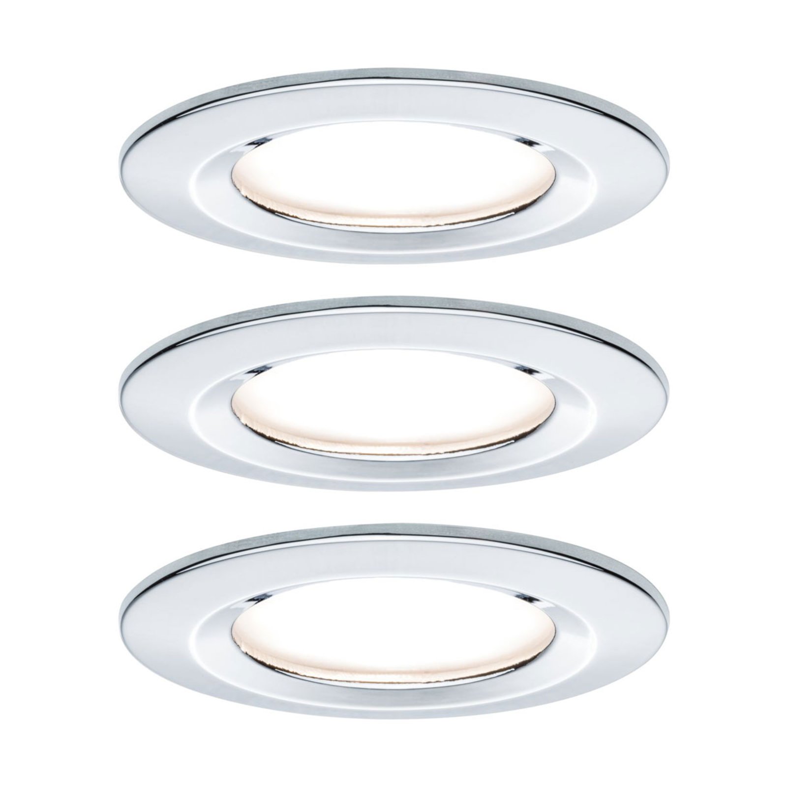 Paulmann LED recessed spotlight Nova Coin 3 chrome round dimmable